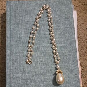 Vintage Pearl Pendant Necklace